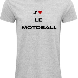 T-Shirt Unisexe J'aime le motoball gris