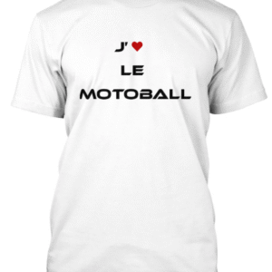 T-Shirt Unisexe J'aime le motoball blanc
