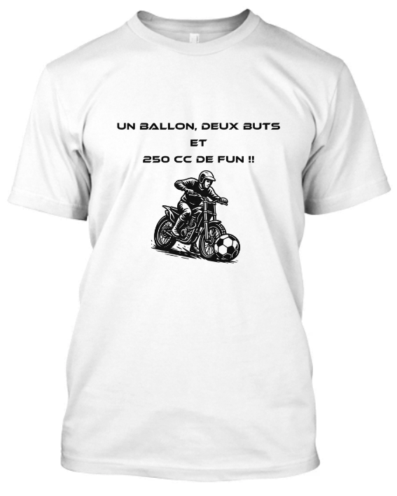 T-Shirt Unisexe 250 cc blanc