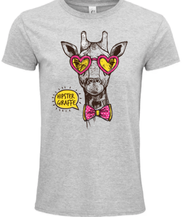 T-Shirt Unisexe Hipster Girafe