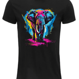 T-Shirt Unisexe éléphant ton bleu