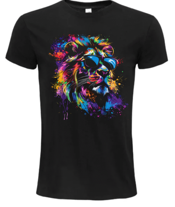 T-Shirt Unisexe lion lunette