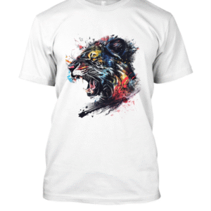 T-Shirt Unisexe lion ton noir