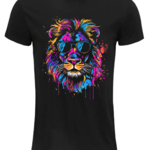 T-Shirt Unisexe lion lunette face