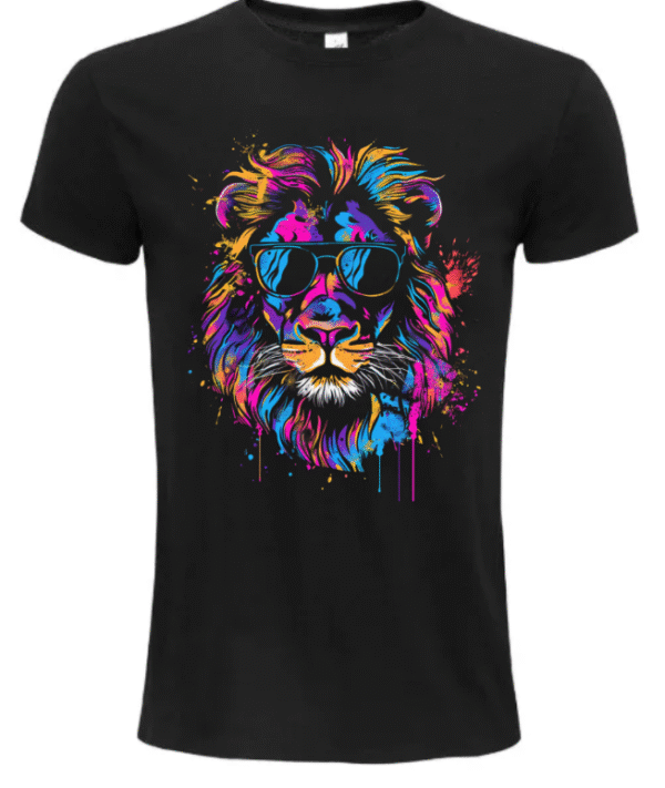 T-Shirt Unisexe lion lunette face